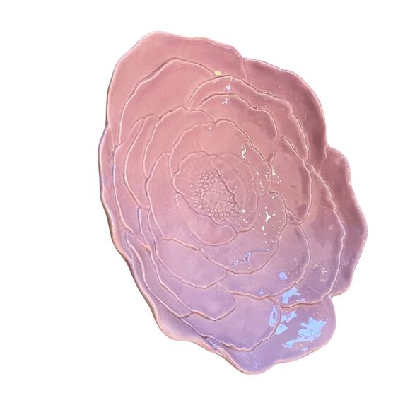 VIETRI Made In Italy Fiori Di Campo Lilac Rose Serving Bowl Floral Embossed New - Picture 6 of 16